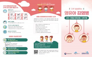 자주 발생하는 영유아 감염병(수두/유행성 이하선염/수족구병)