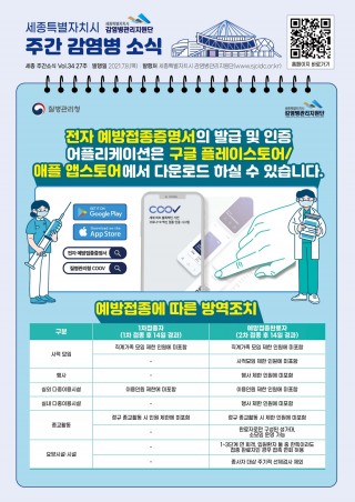 27주 카드뉴스_전자 예방접종증명서 발급 및 인증 어플리케이션