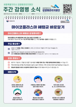46주_마이코플라스마 폐렴균 감염증이란?
