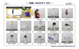 레벨D 개인보호구 착탈의(세종시감염병관리지원단)
